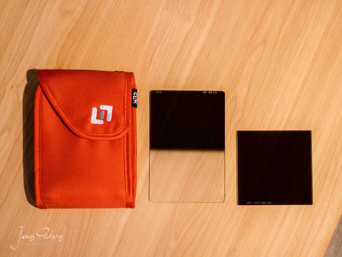 The CliK Filter Holder with a 150x100 and 100x100 Filter side by side comparison.