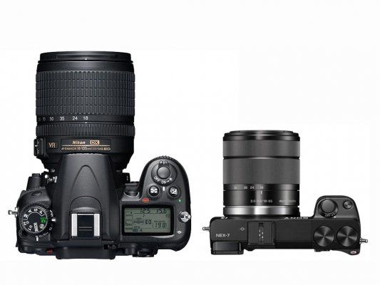 Comparing the D7000 next to the Nex 7