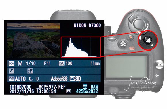 Using exposure compensation to correct adjust the exposure
