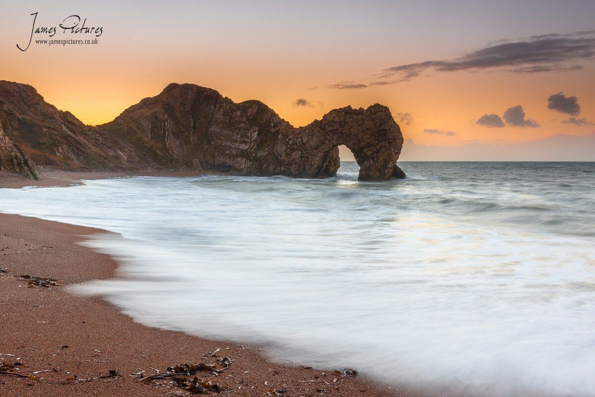 A wonderful sunrise at Durdle Door on the Jurassic Coast