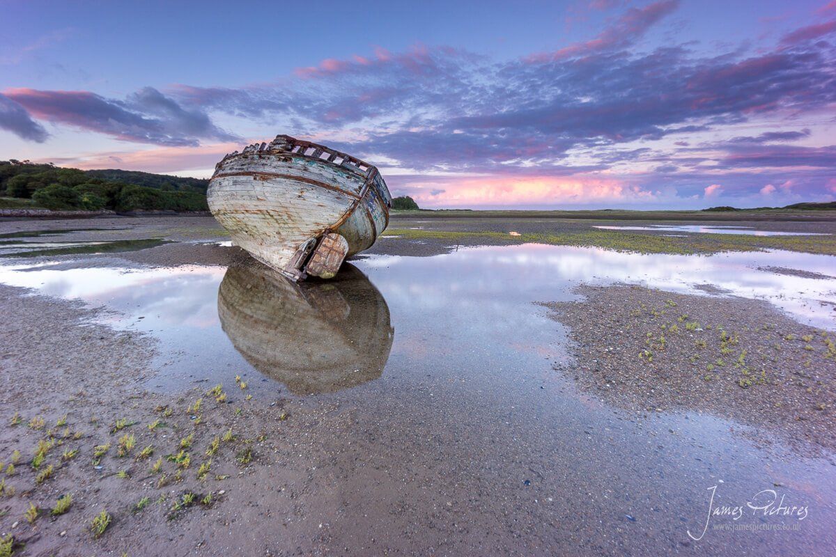 Capturing the sunset at Dulas Bay in September 2013