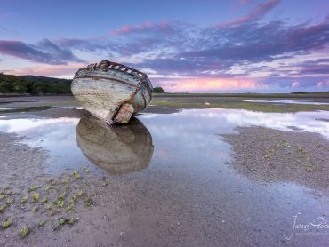 Capturing the sunset at Dulas Bay in September 2013