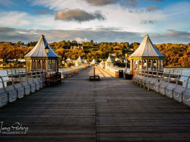 A postcard view of Garth Pier which is a Grade II listed structure in Bangor, Gwynedd, North Wales
