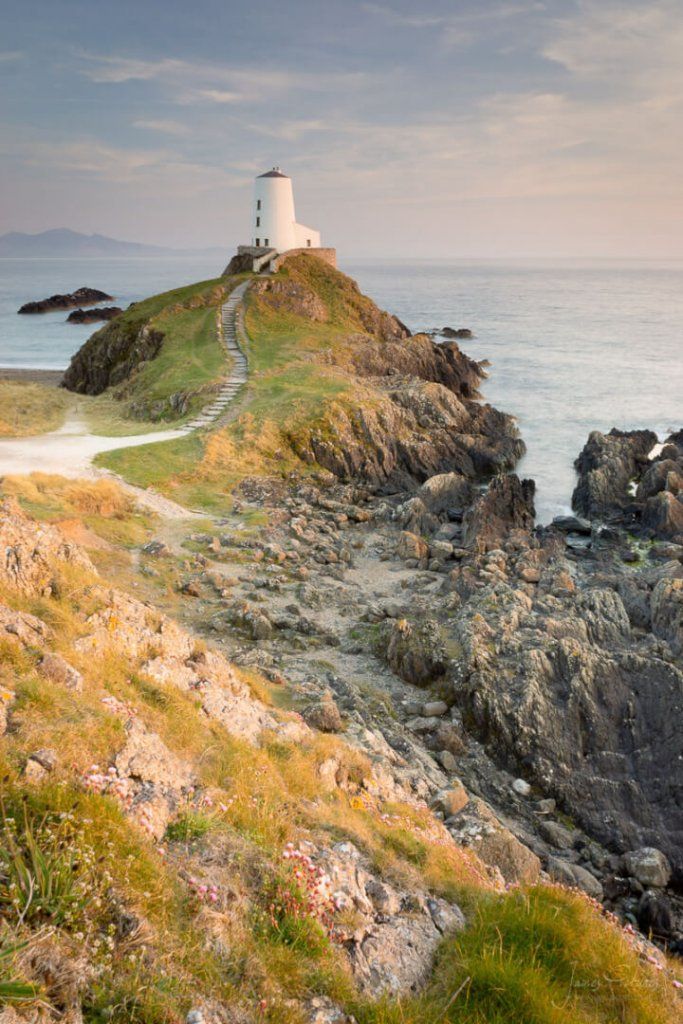 The stunning Twr Mawr Lighthouse at sunset
