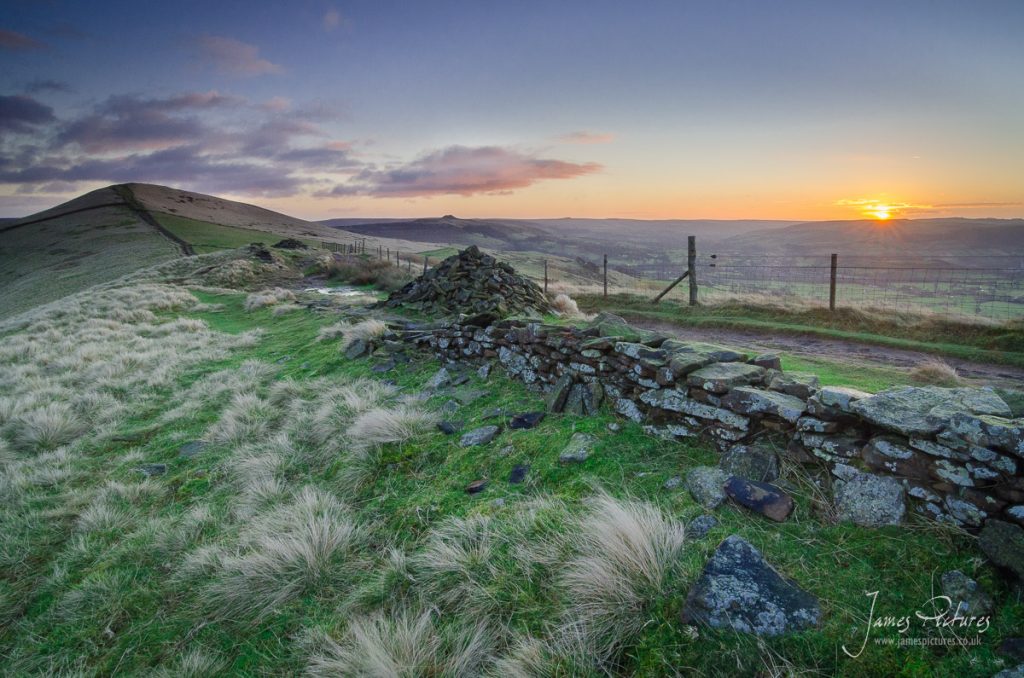 The sun decided to show as I was on Back Tor, so using a Cairn I composed this quick image.