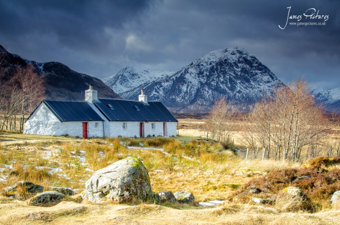 Black Rock Cottage is probably one of the most photographed cottages in the Highlands of Scotland just outside Glencoe.