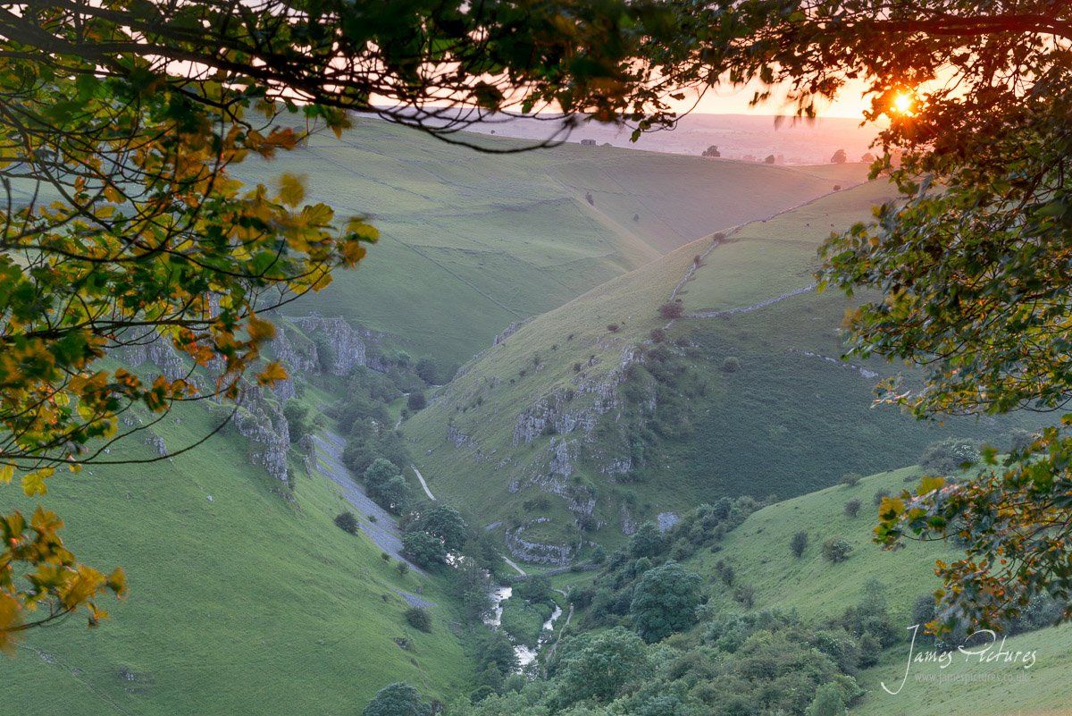 Framed Wolfscote Dale Sunset Wolfscote Dale Peak District Photography