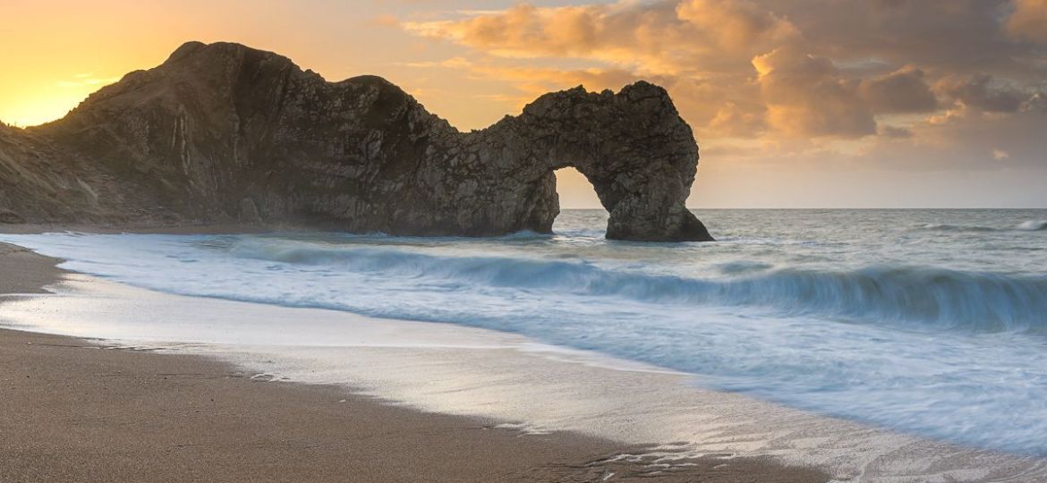 Durdle Door on the Jurassic Coast at Sunrise