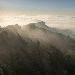 Hen Cloud Emerges Inversion Peak District