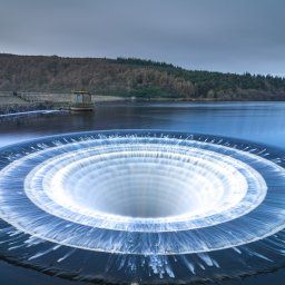 Plughole At Ladybower Reservoir