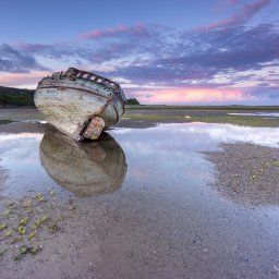Capturing the sunset at Dulas Bay in September 2013