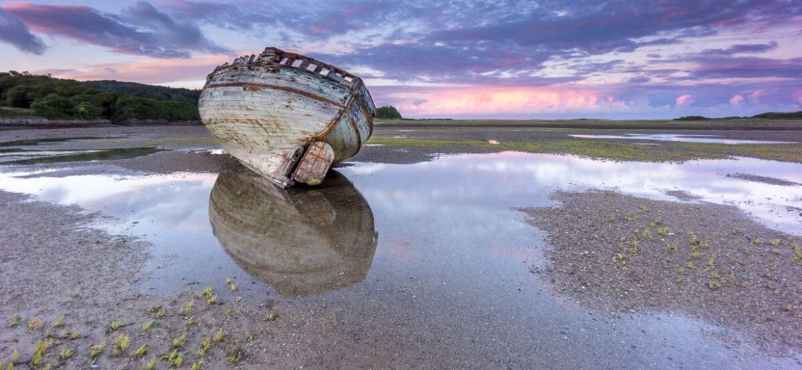 Capturing the sunset at Dulas Bay in September 2013