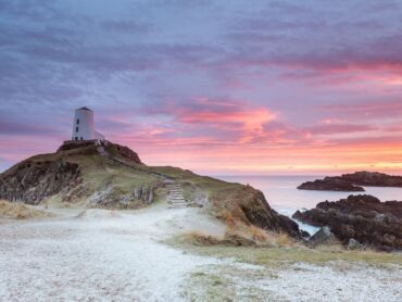 Llanddwyn Island sky turns a stunning vibrant red, the island is a stunning you can spend all day there.