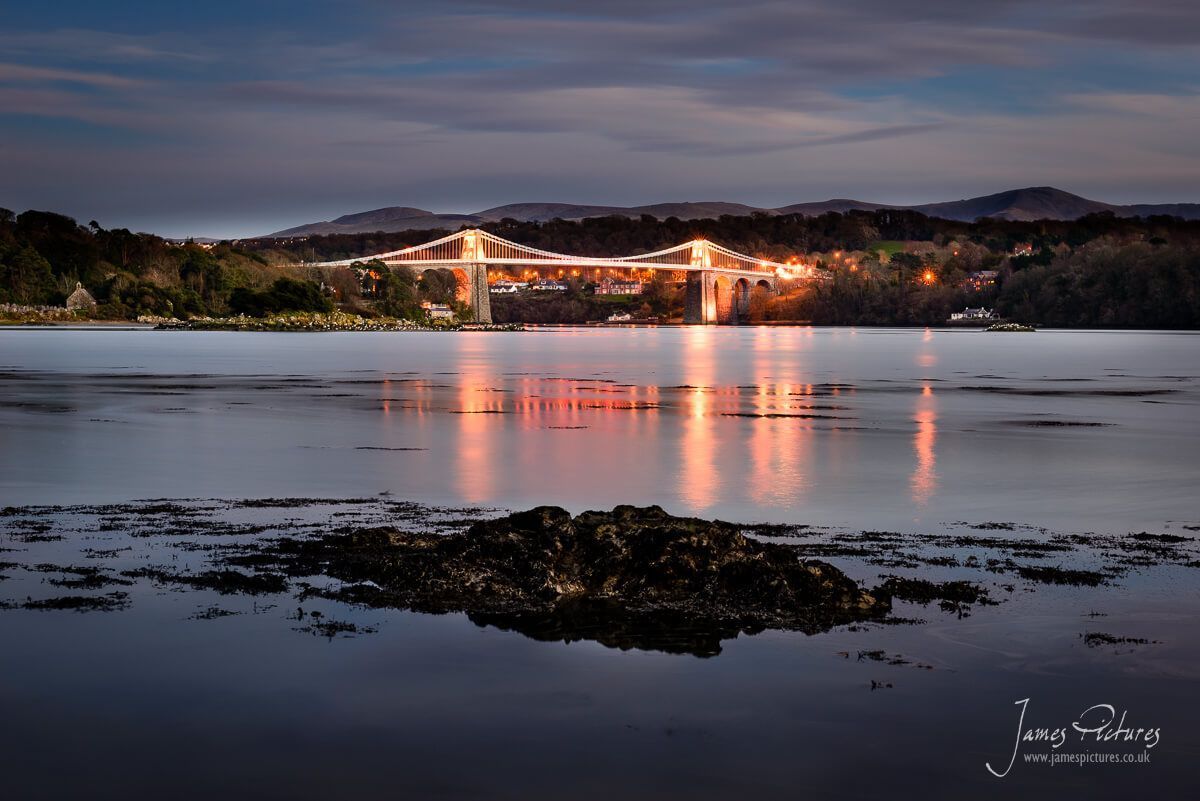 Menai Bridge at Dusk